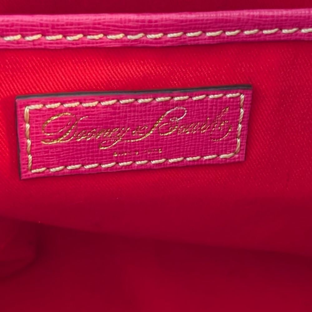 Dooney & Bourke Pink And Brown Leather Leisure Shopper Tote - Picture 9 of 12